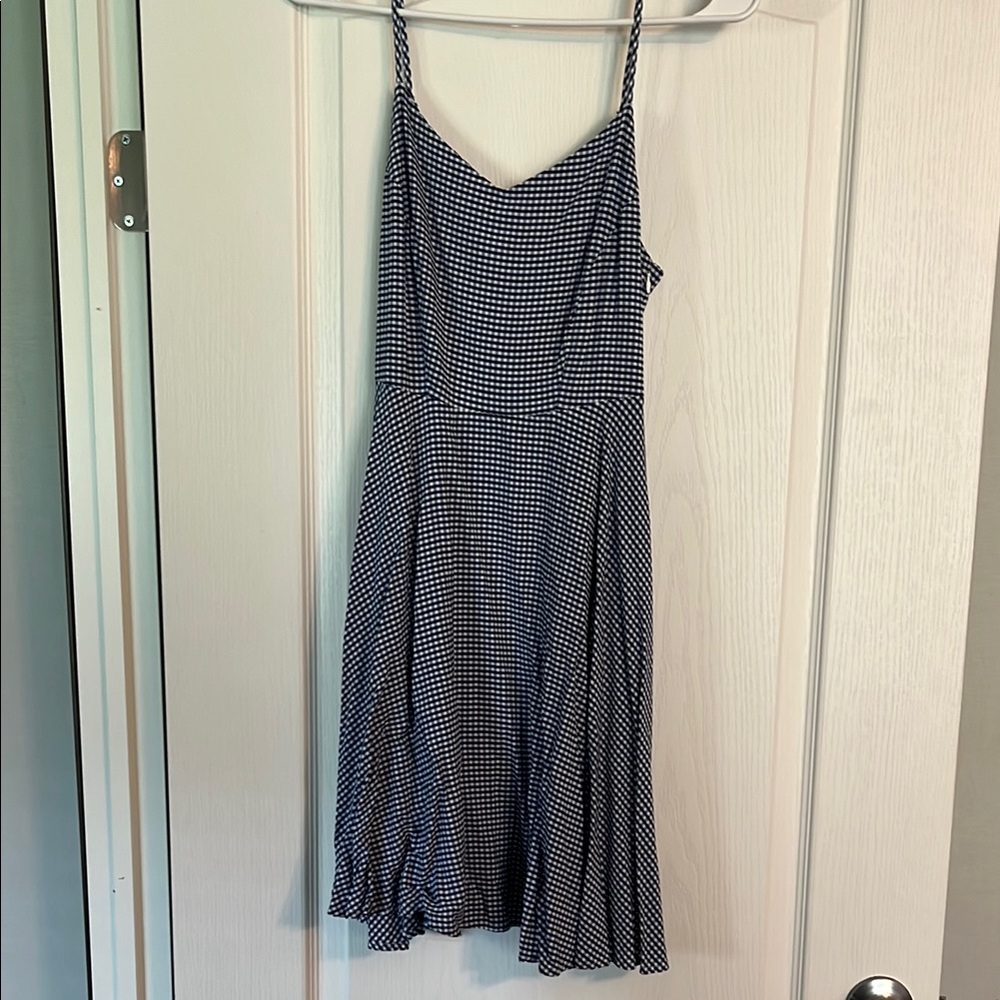 Gingham flare dress